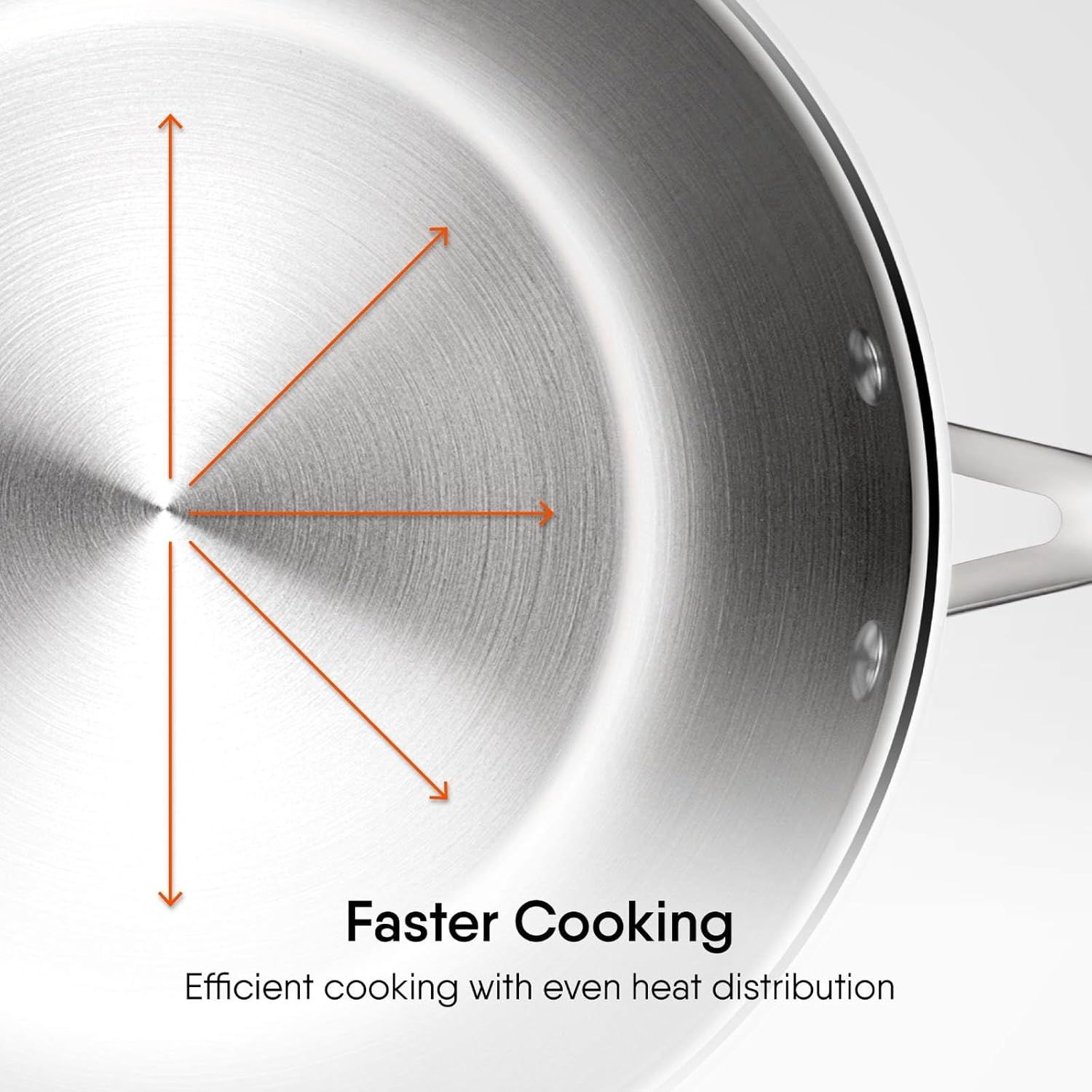 Triply Stainless Steel Artisan Frying Pan with Lid and Induction Base 4420, Dia 20 cm, 1.3L (Serves 2 People) - Image 3