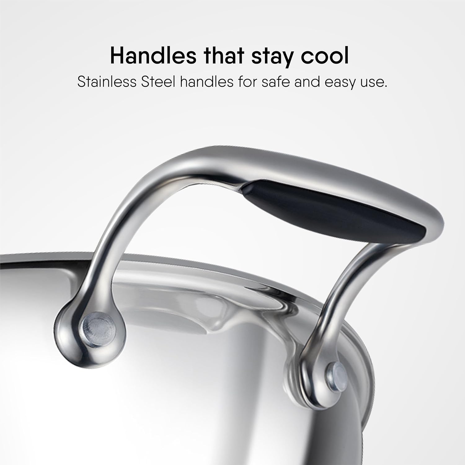 Triply Stainless Steel Kadhai with Lid,Kadai for Cooking, Stainless Steel Cookware Triply Kadai, Induction & Gas Stove Compatible - Image 3
