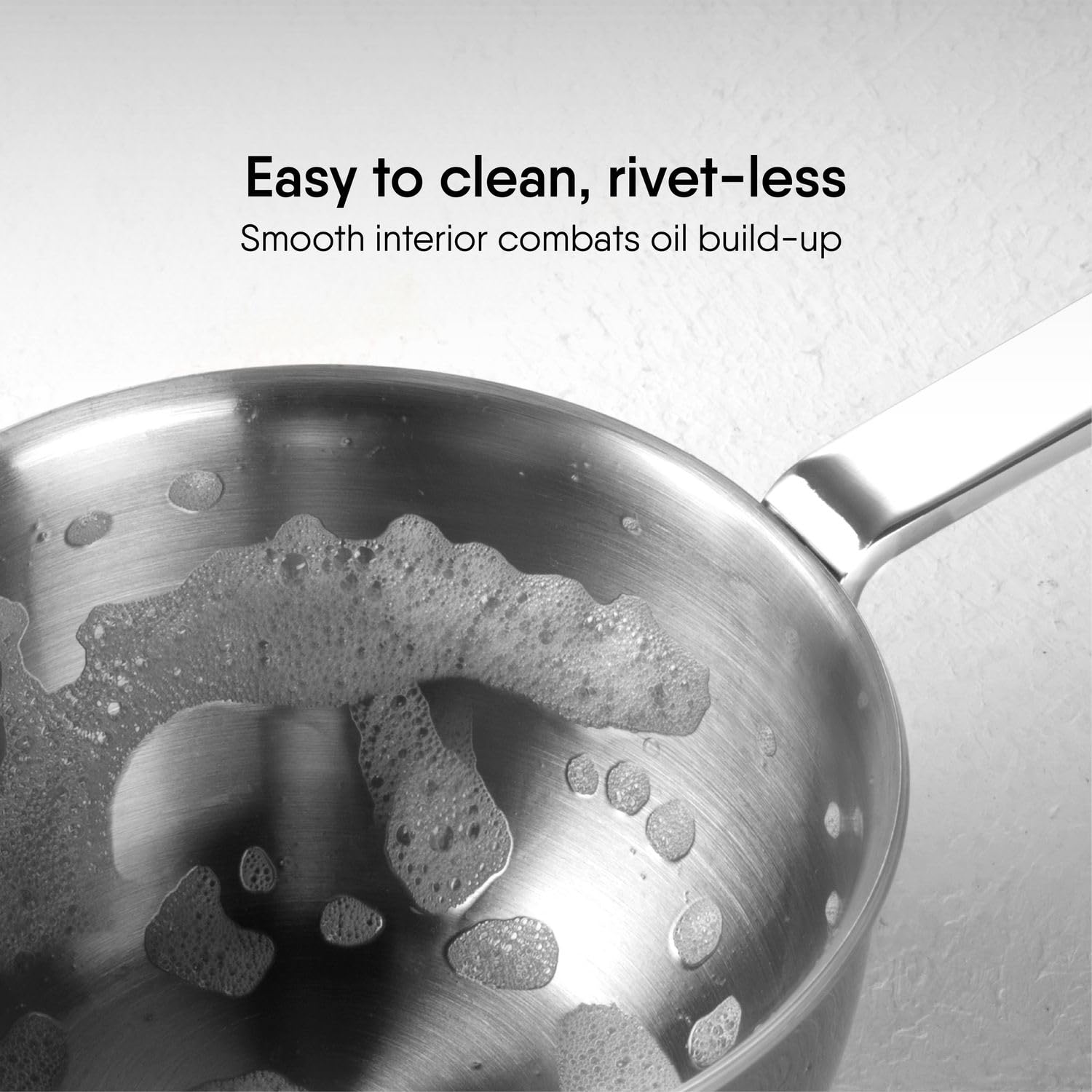 Triply Stainless Steel Tadka Pan, Induction pan, 500 ml, 12 cm - Image 5