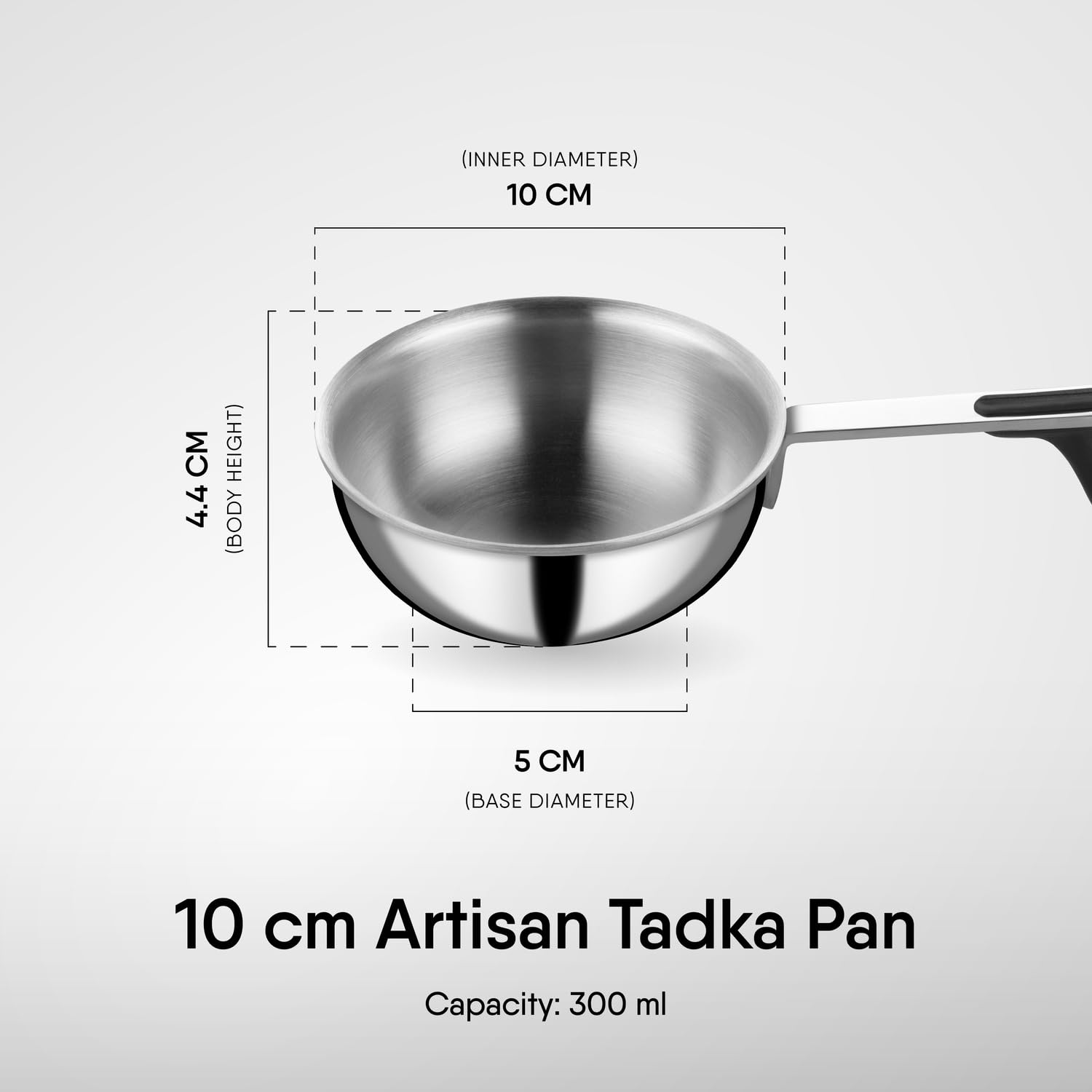 Triply Stainless Steel Tadka Pan, Induction pan, 500 ml, 12 cm - Image 7