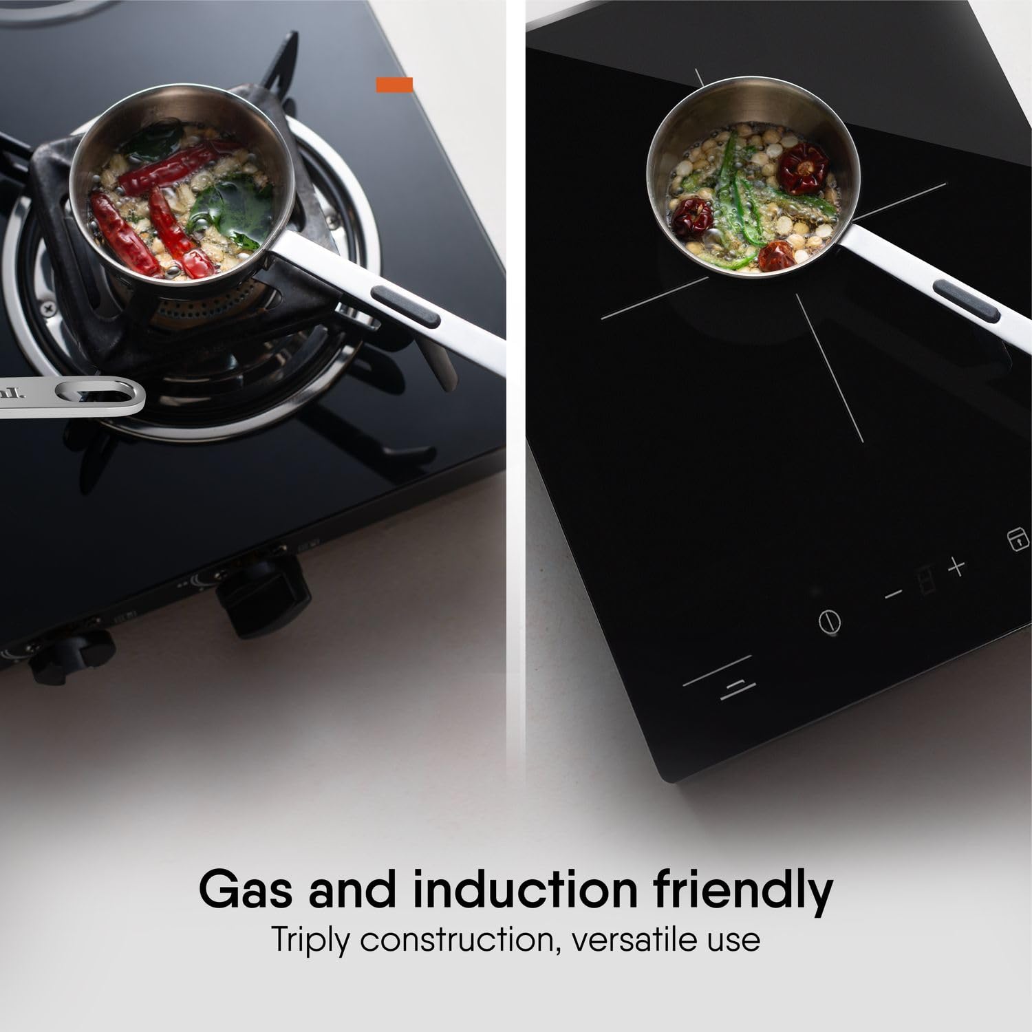 Triply Stainless Steel Tadka Pan, Induction pan, 500 ml, 12 cm - Image 8